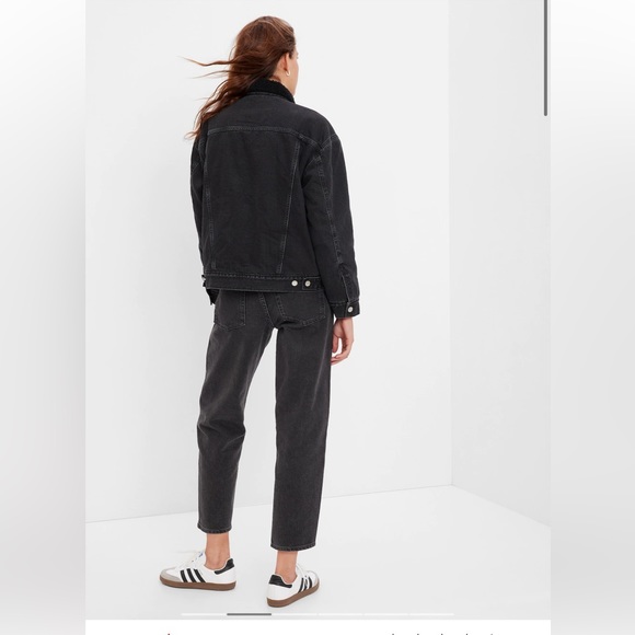 NWOT Oversized Icon Denim Sherpa Jacket with Washwell - Picture 2 of 5